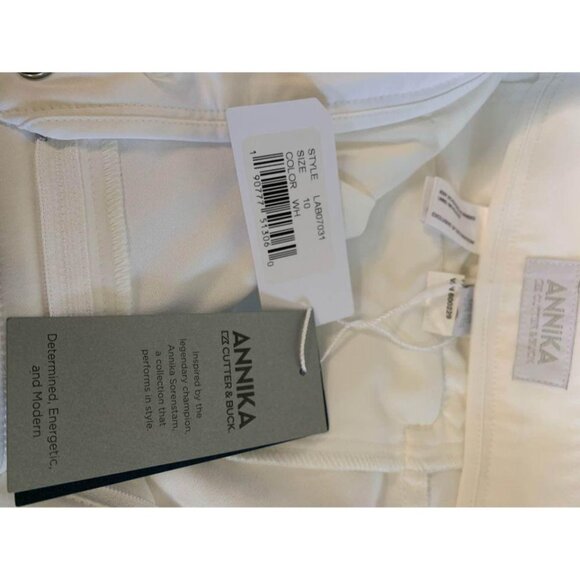 💰BOGO💰 New with Tags Cutter & Buck White sz 10 Capris Annika - Picture 2 of 5